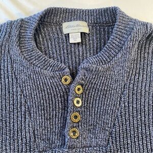 Eddie Bauer Navy Vintage Knit Pullover XXL